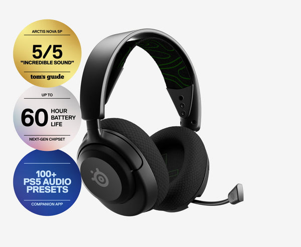 ヘッドホン SteelSeries Arctis Nova 5 Wireless Amazon.com: SteelSeries Arctis Nova 5 Wireless Multi-System Gaming